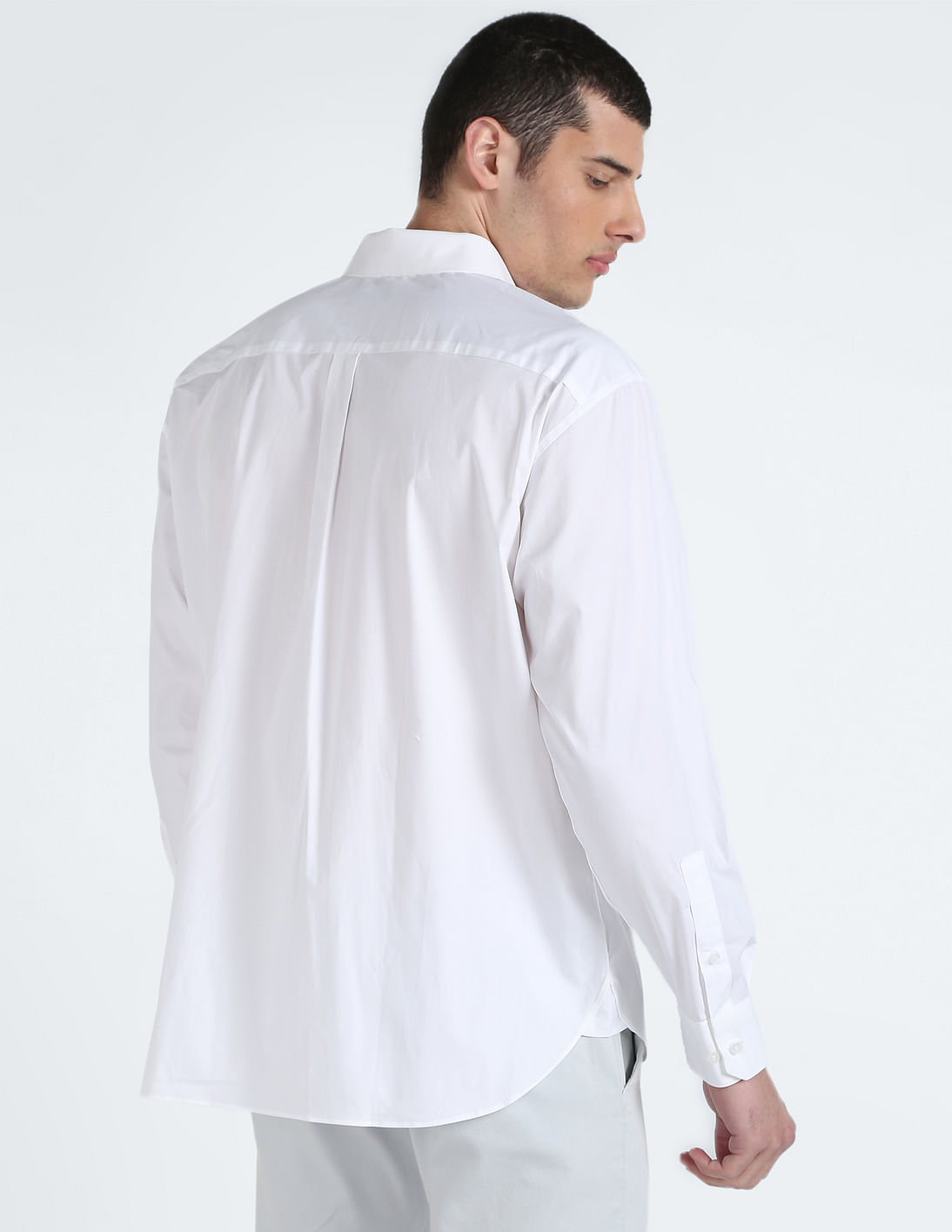 Tシャツ・カットソー Fay Stretch poplin shirt with French collar Fay Stretch Poplin Shirt | White | FARFETCH BH