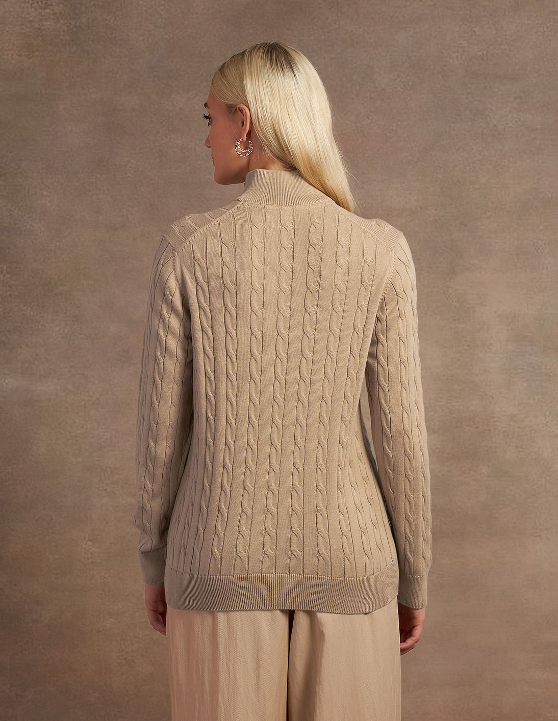 トップス neck details cable knit Buy U.S. Polo Assn. Women High Neck Cable Knit Sweater