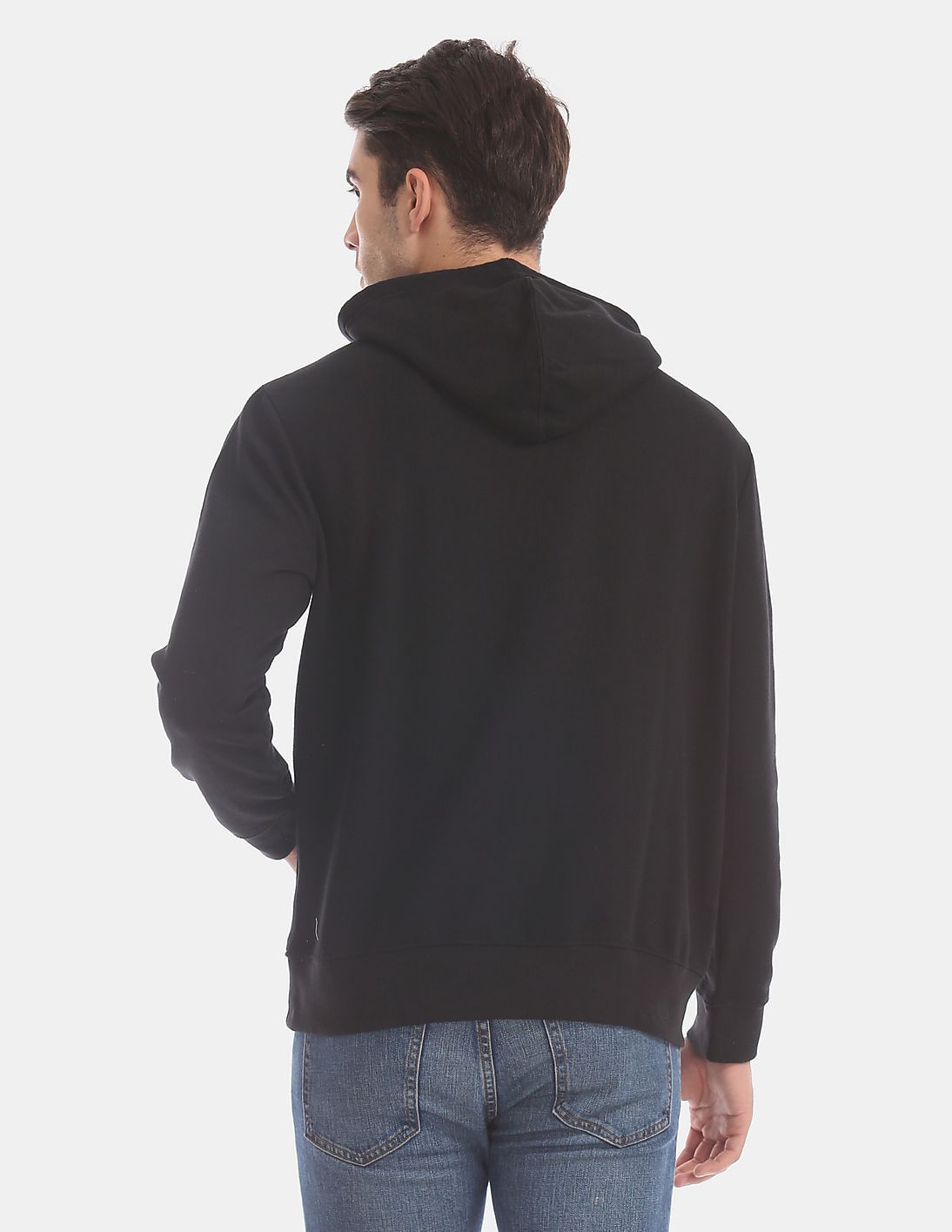 Buy GAP Men Black Fleece Logo Hoodie - NNNOW.com
