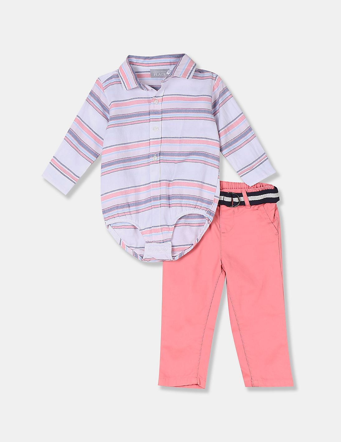 The Childrens Place Baby Boys Sleeve Pajama Short Set 