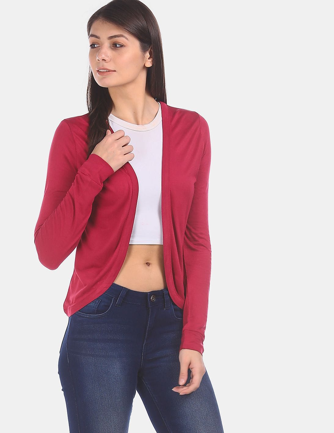 wine red shrug