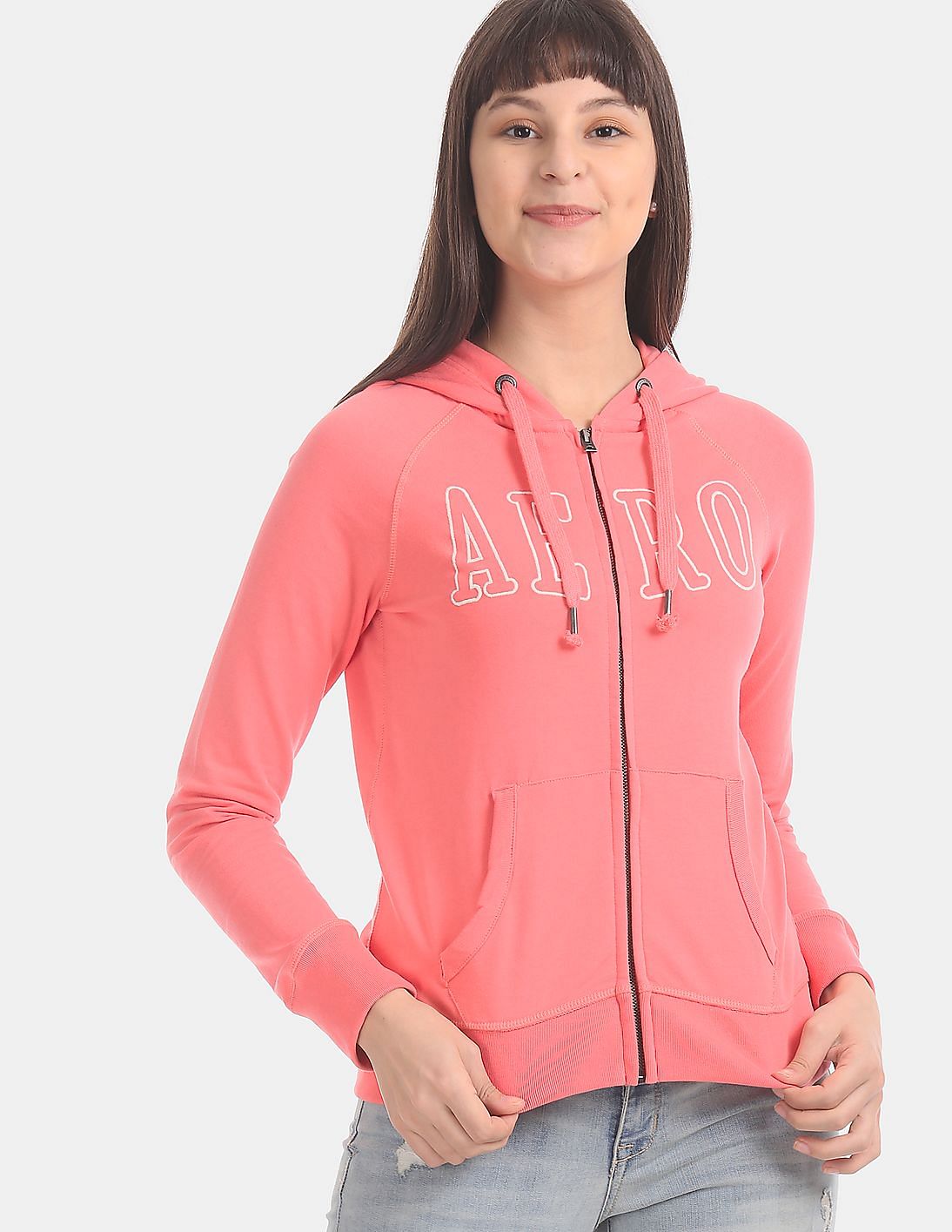 Buy Aeropostale Pink Hooded Fleece Sweatshirt - NNNOW.com