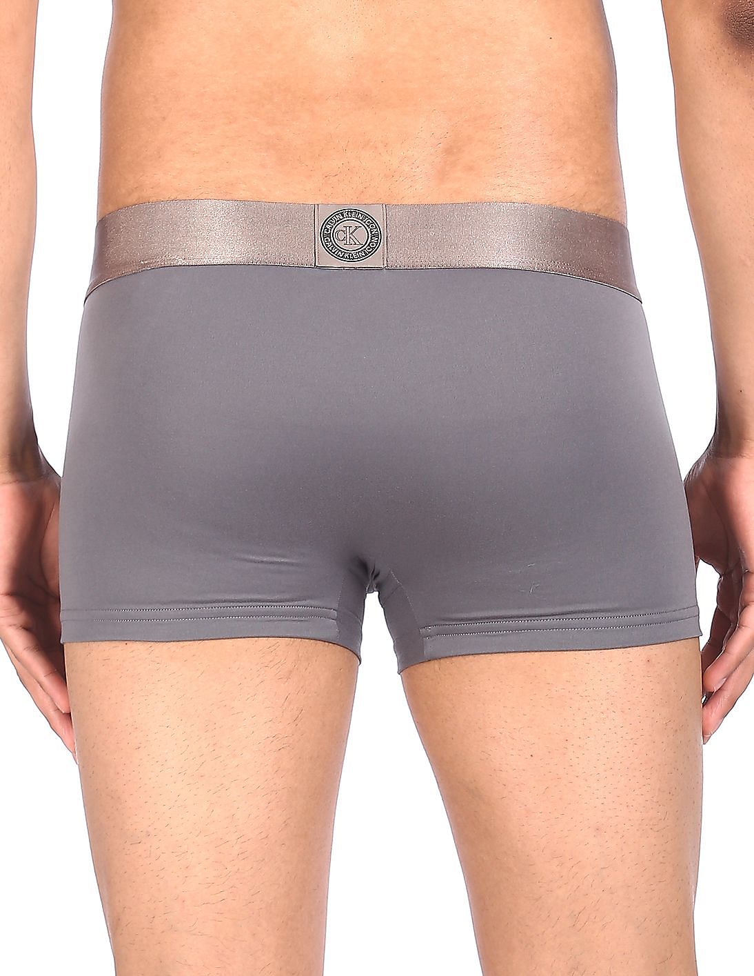 Buy Calvin Klein Underwear Men Grey Elasticized Brand Waist