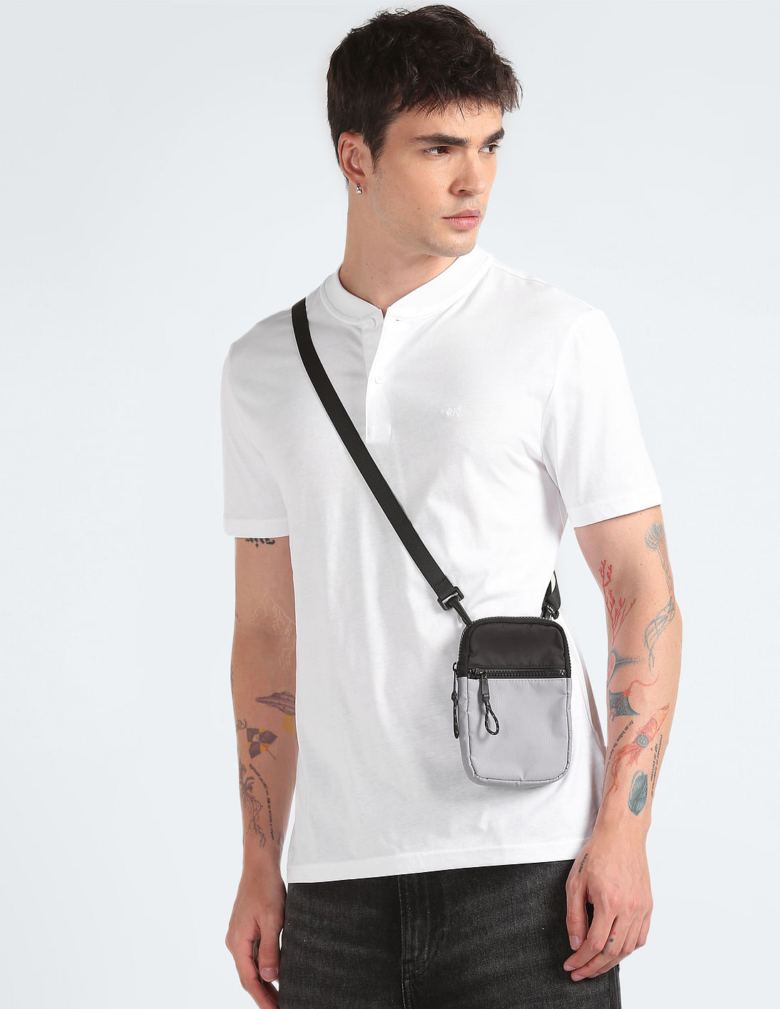 Buy Calvin Klein Henley Neck Cotton Polo shirt - NNNOW.com