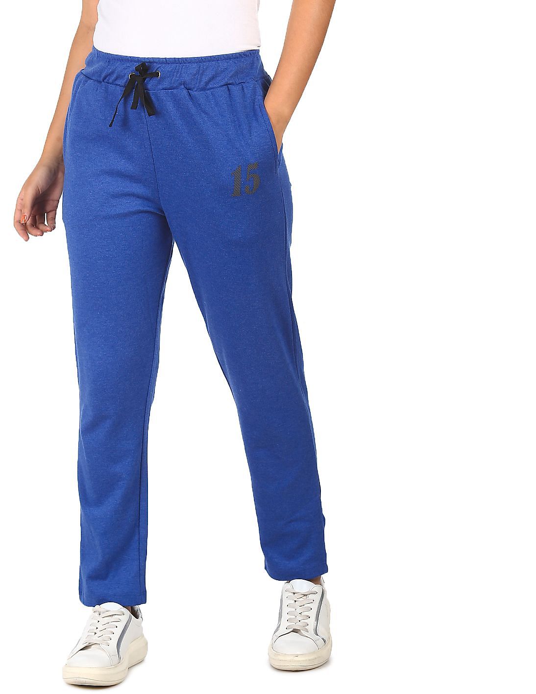 Buy SUGR Women Navy Melange Track Pants - NNNOW.com