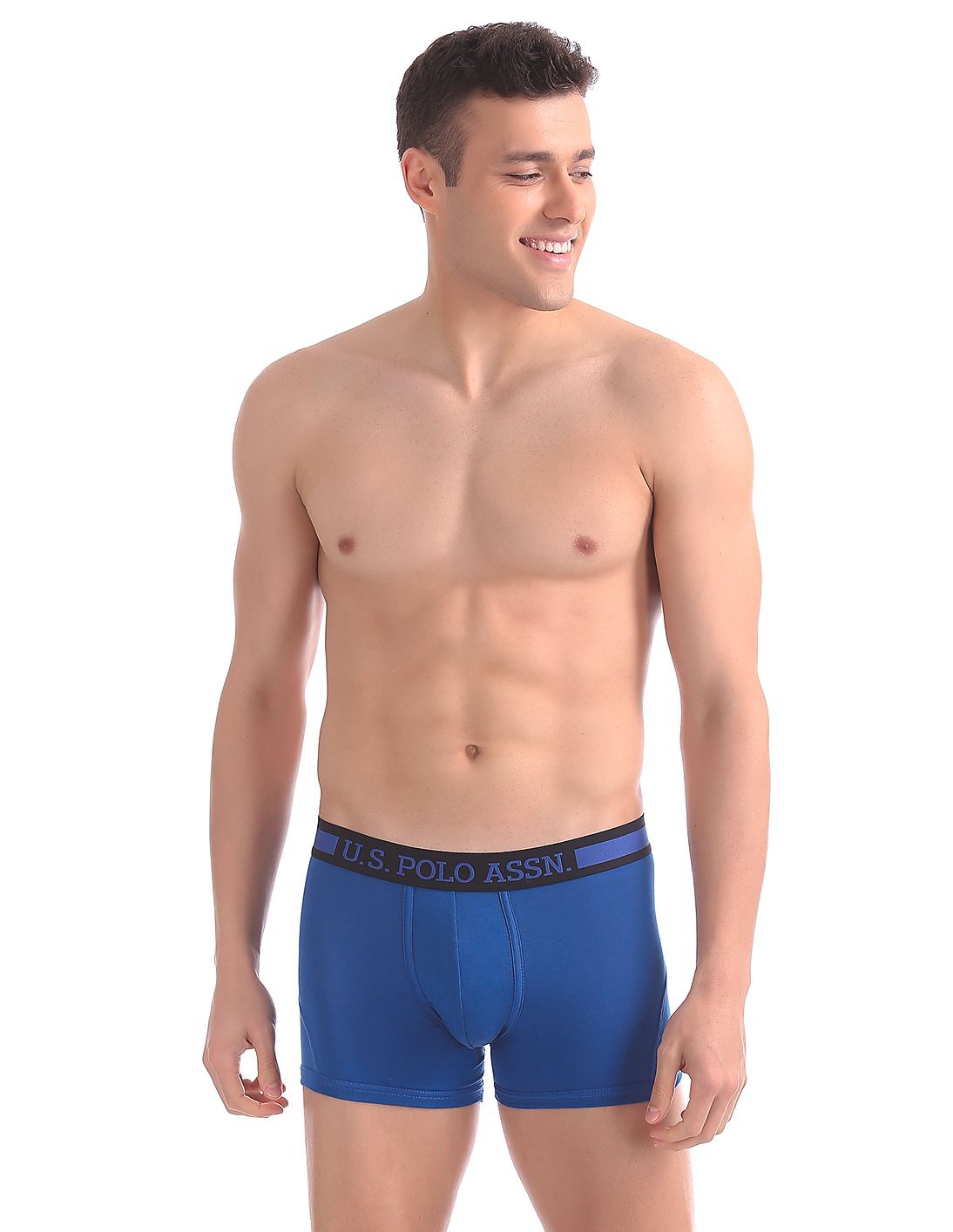 Buy USPA Innerwear Men Solid Cotton Spandex Trunks