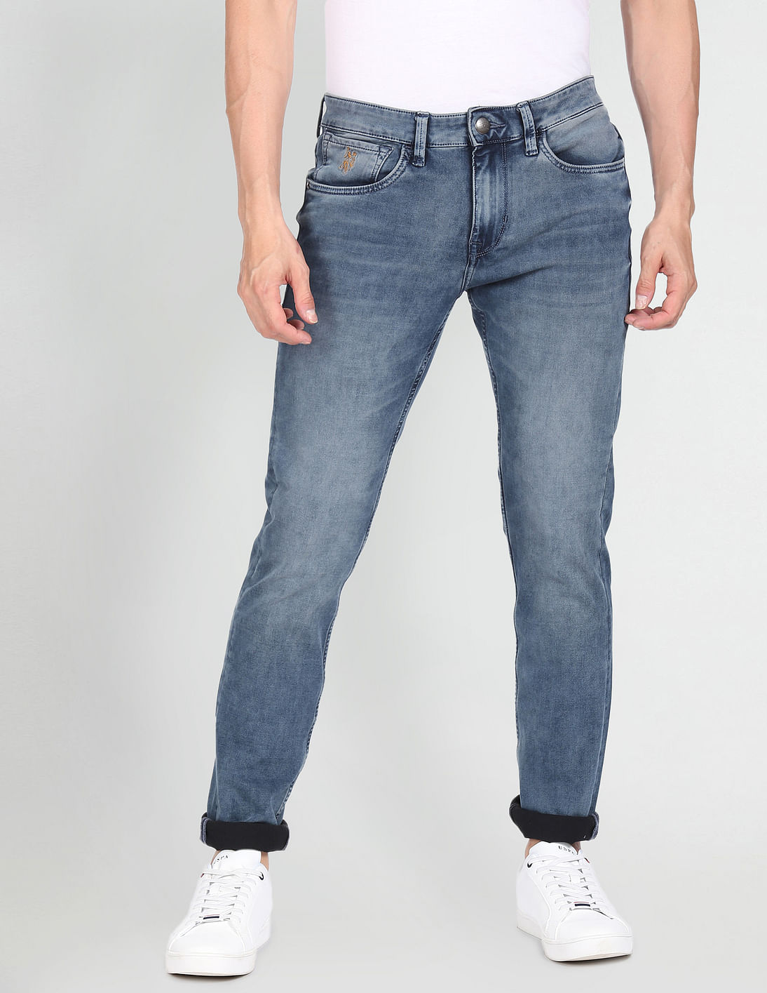 Buy U.S. Polo Assn. Denim Co. Regallo Skinny Fit Blue Jeans - NNNOW.com