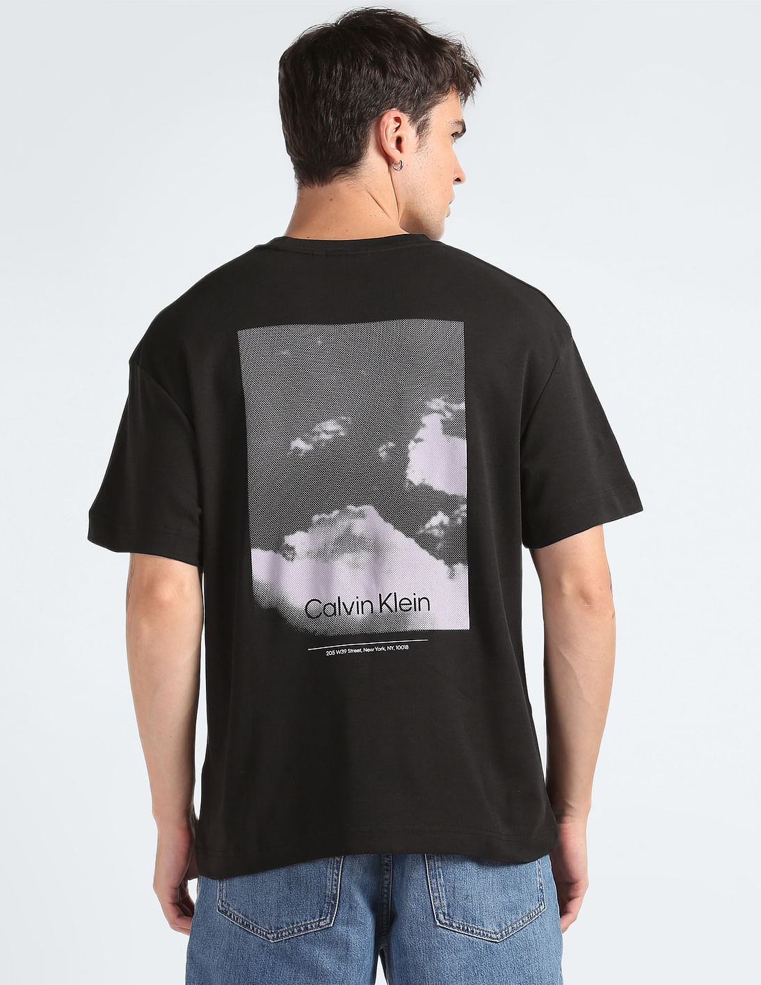 関税込み【  Jeans】bold ck backprint t-shirt Calvin Klein Jeans logo back print t-shirt in black | ASOS