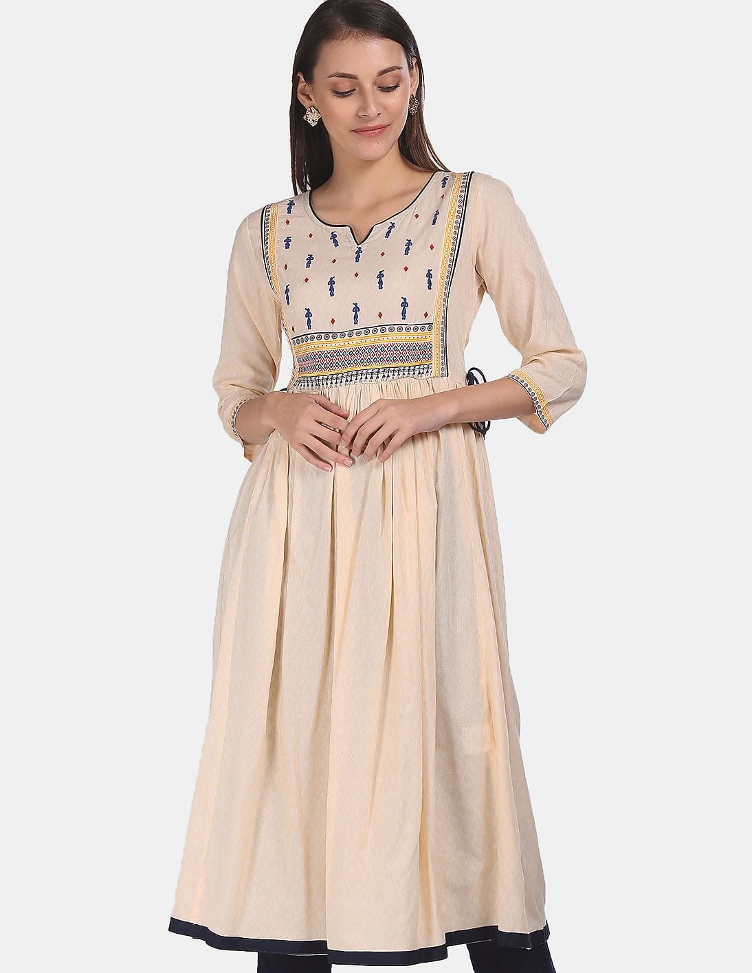 round neck anarkali