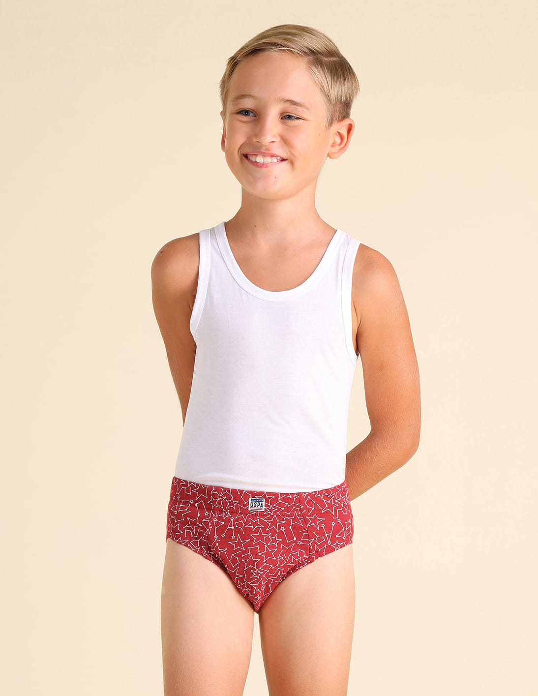 Buy USPA Innerwear Boys Mid Rise Pure Cotton EKB02 Briefs - Pack 