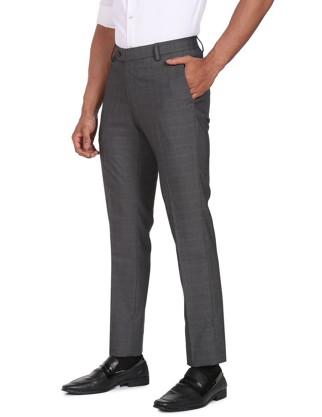 Buy Grey Trousers & Pants for Men by VILLAIN Online | Ajio.com