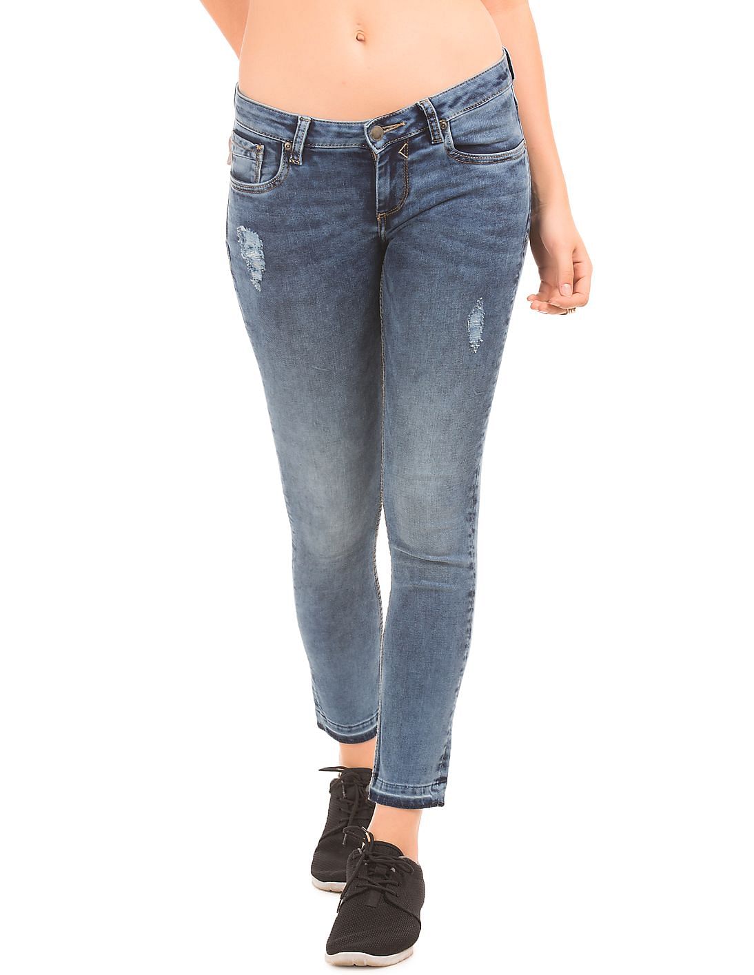 Buy EdHardy Women Women Distressed Stone Wash Jeans - NNNOW.com