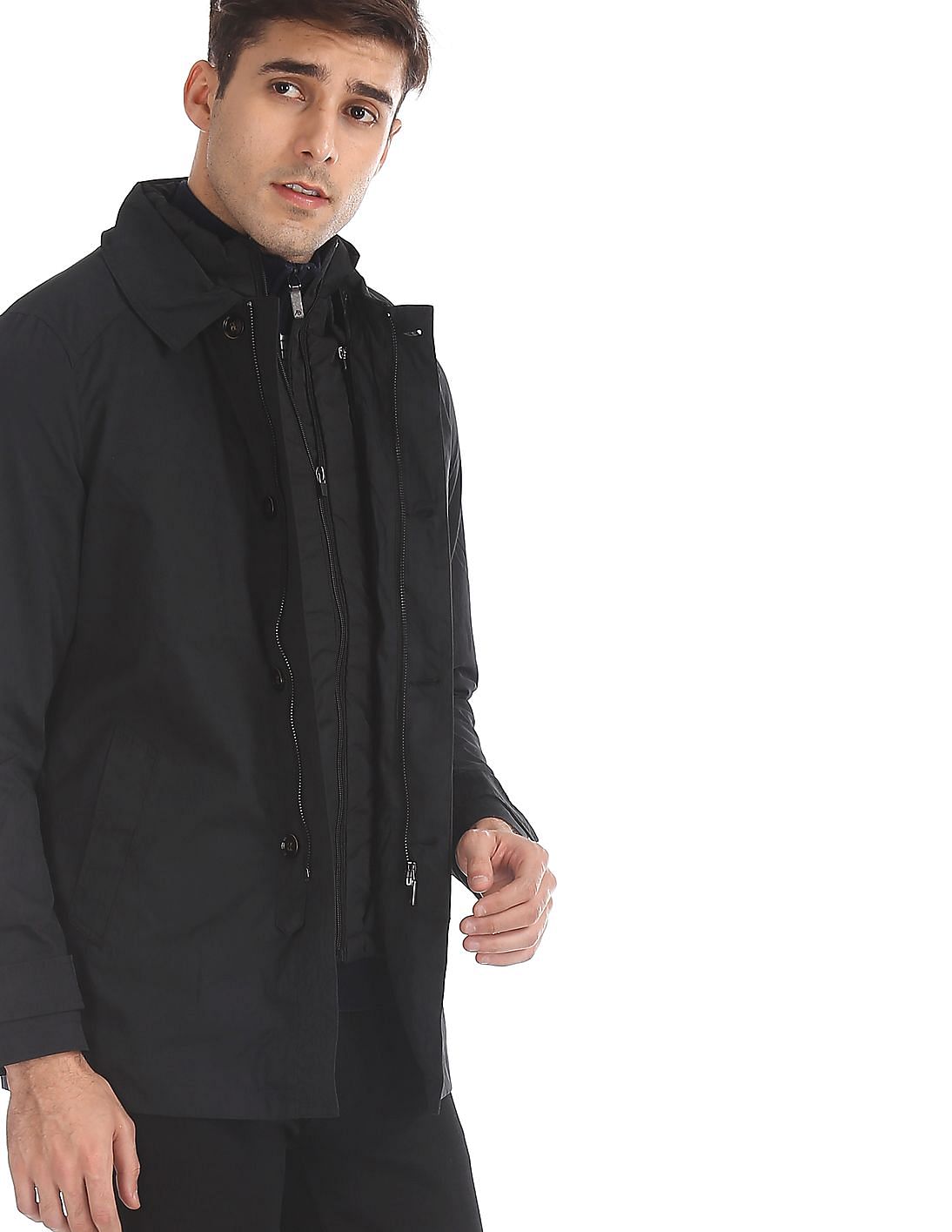 Buy Arrow Sports Twill Jacket With Detachable Gilet Jacket - NNNOW.com
