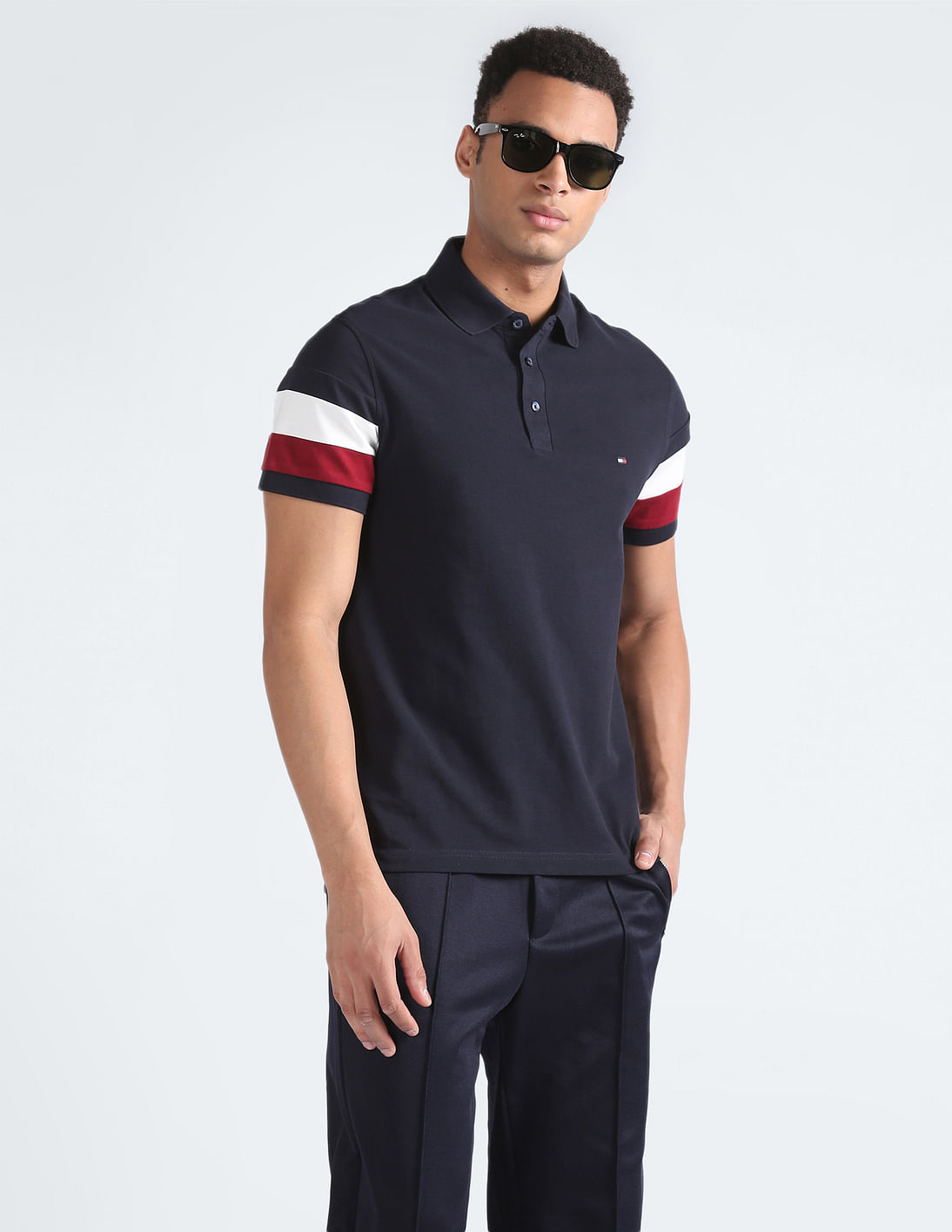 Buy Tommy Hilfiger Polo Monotype Sleeve Shirt Slim