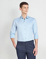 Arrow Patterned Dobby Slim Formal Shirt