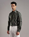 Tommy Hilfiger Striped Regular Fit Plain Woven Shirt