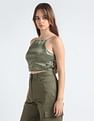 Calvin Klein Halter Neck Satin Top