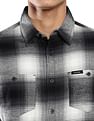 Calvin Klein Men Black Iconic Tartan Check Flannel Casual Shirt
