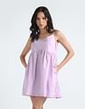 Tommy Hilfiger Back Tie Poplin Strap Dress