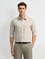 Arrow Vertical Stripe Dobby Cotton Shirt