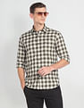 Arrow Sports Tartan Check Slim Shirt