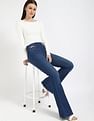 Calvin Klein Jeans Mid-Wash Flared-Fit Mid Rise Jeans