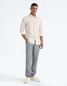 Flying Machine Tencel Hemp Cotton Stripe Shirt