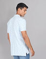 AD by Arvind All Over Print Cotton Polo Shirt