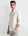 Arrow Sports vertical Stripe Oxford Shirt