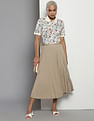 Tommy Hilfiger Fluid Twill Pleated Midi Skirt