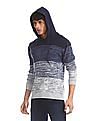 Aeropostale Blue Knit Pattern Hooded Sweater