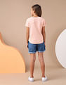 U.S. Polo Assn. Kids Girls Stud Detailed Relaxed Fit T-Shirt