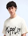 Flying Machine Oversized Typographic Print T-Shirt