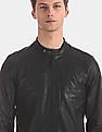 U.S. Polo Assn. Zip Up Front Solid Biker Jacket