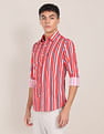 U.S. Polo Assn. Rounded Cuff Cotton Striped Casual Shirt