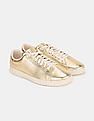 Cole Haan Women Gold Lace Up GrandPrØ Tennis Sneakers