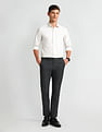 Arrow Slim Fit Solid Trousers