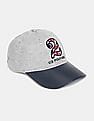 U.S. Polo Assn. Men Grey And Navy Colour Block Heathered Cap