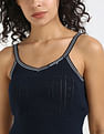 Tommy Hilfiger Slim-Fit Cotton Straps Neck Crop Top