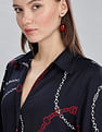 Tommy Hilfiger Viscose Spread Collar Shirt Dress