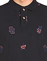 U.S. Polo Assn. Denim Co. Ribbed Collar Printed Polo Shirt