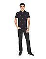 U.S. Polo Assn. Denim Co. Ribbed Collar Printed Polo Shirt