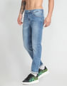 Flying Machine Slash Slim Tapered Fit Mid Rise Jeans