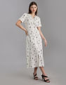 Tommy Hilfiger Viscose Spread Collar A-Line Dress