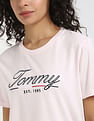 Tommy Hilfiger Pink Women's T-shirt for Gentle Look