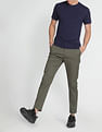 Flying Machine Twill Geometric Print Trousers