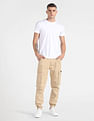 Flying Machine Solid Jogger Fit Cargo Trousers
