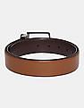 U.S. Polo Assn. Brown Textured Reversible Belt