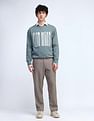 Flying Machine Relaxed Fit Printed Sweatshirt