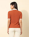 U.S. Polo Assn. Women Regular Fit Textured Polo Shirt